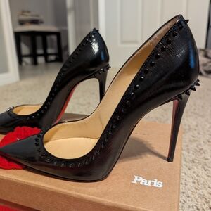 Christian Louboutin Black Studded Heels